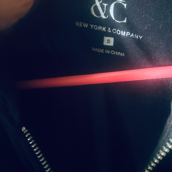 💜faux leather trim zip up💜 - Picture 3 of 3